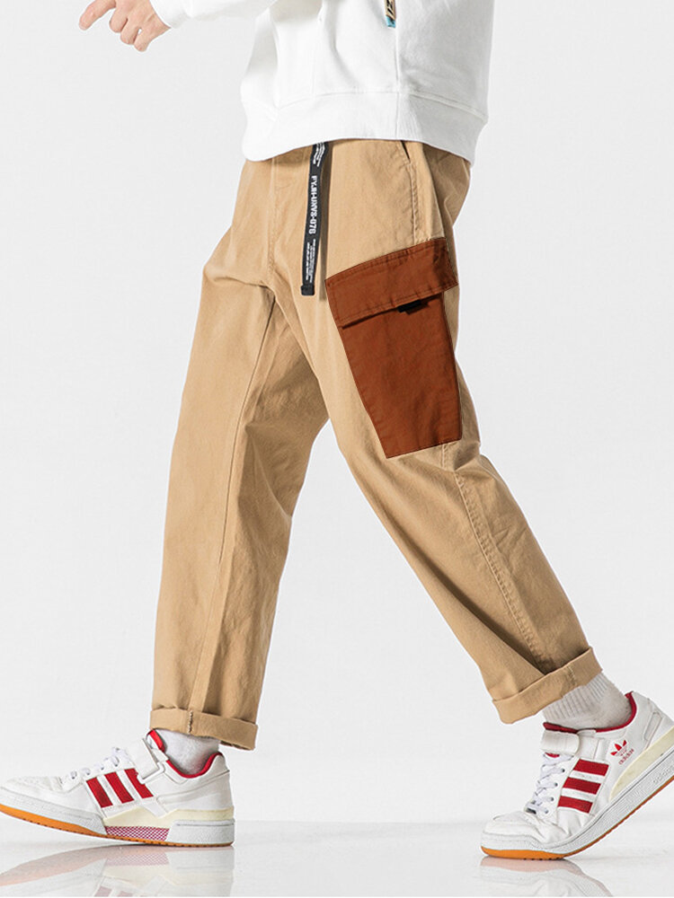 Pantalon ample à taille avec cordon de serrage pour hommes