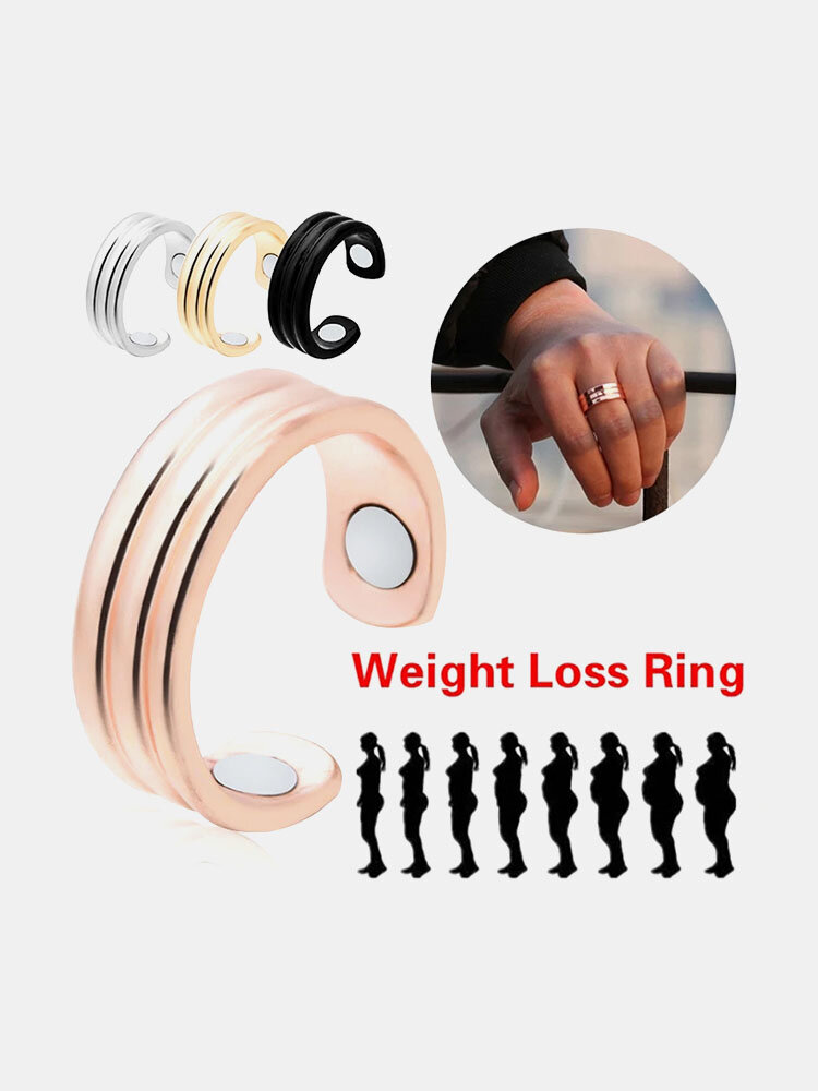 1 Pcs Casual Simple Personality Ring Magnetic Health Alloy Fashion Men's Women's Open Ring