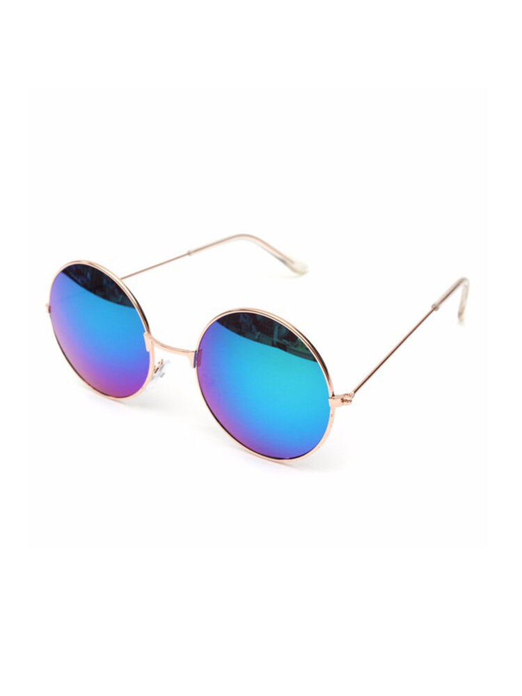 Женское Мужские большие круглые солнцезащитные очки в стиле ретро 