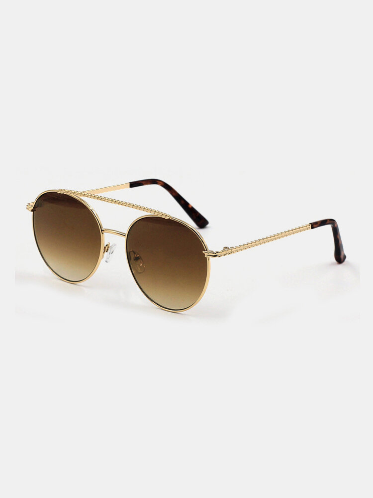 Women And Men Fashion Casual Metal Narrow Rim Full Frame UV Protection Sunglasses
