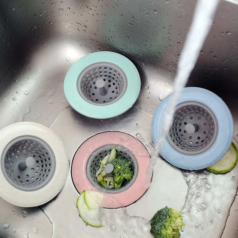 

Dishwasher Filter Hair Sink Floor Drain Cover Anti-Clog Kitchen Sink Sewer Anti-Clog Filter, Pink;green;blue;beige