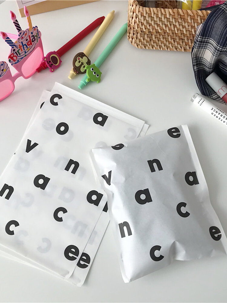 

5PCS Candy Gift Bag With Simple Letter Pattern Festival Wedding Gift Storage Bag Packaging Bag