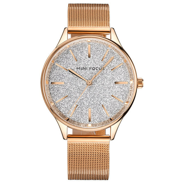 

MINIFOCUS Fashion Quartz Wristwatch Stainless Steel Strap Scrub Starry Sky Dial Watches for Women, #1;#2;#3;#4