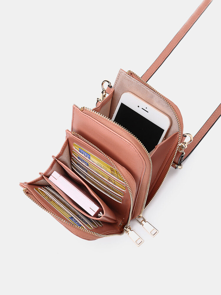 Women Multi-Slot Comestic Crossbody Bag Mini Phone Bag