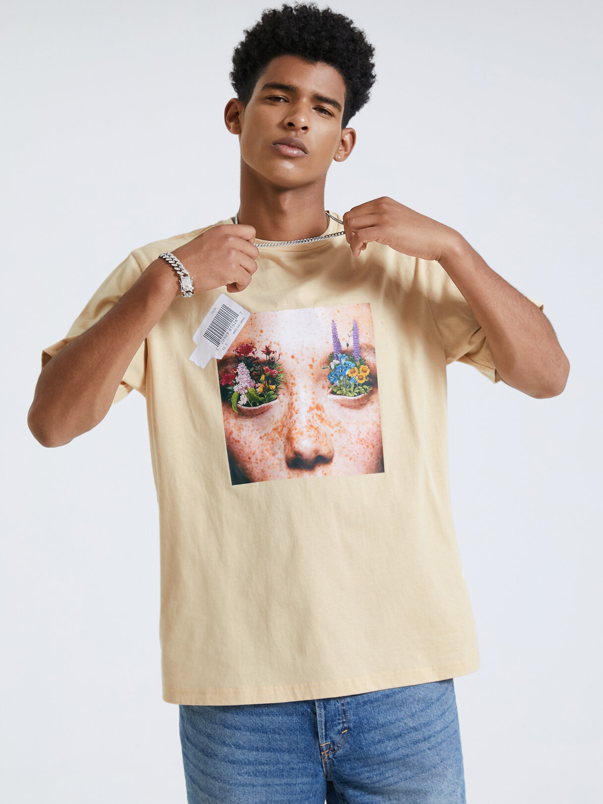 Men 100% Cotton Comfortable Fashion Graphic Printing T-shirt