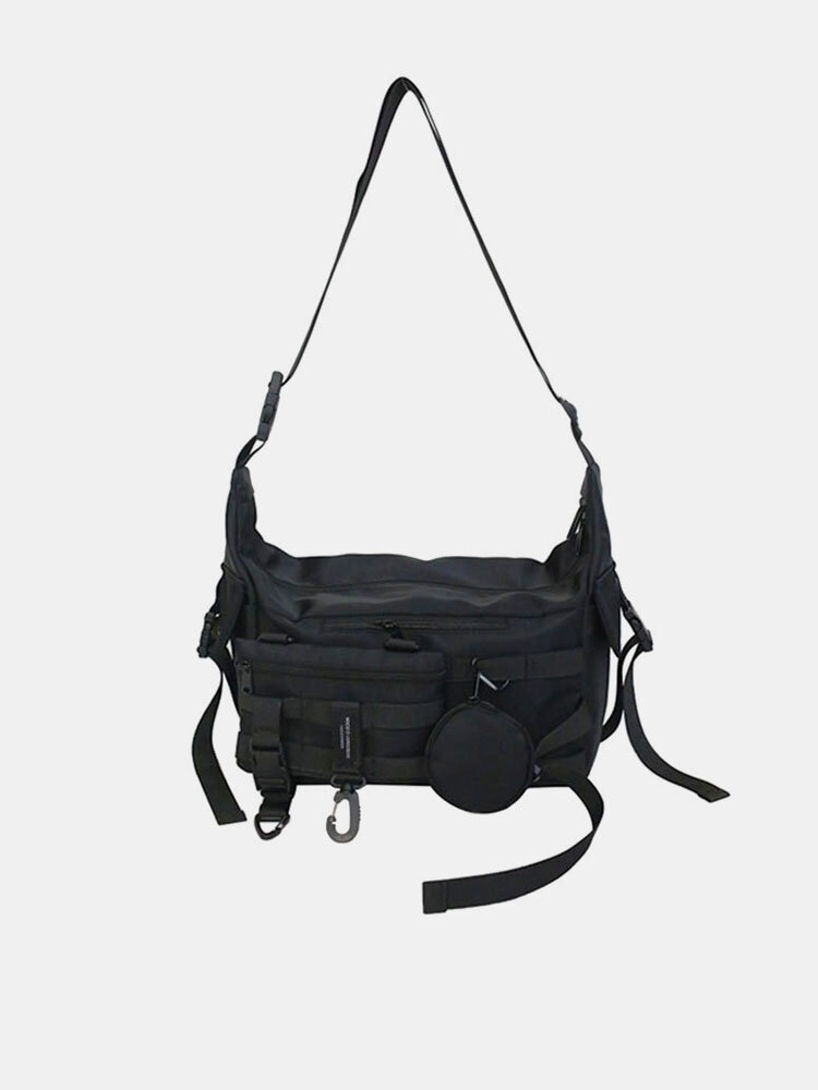 

Men 3 PCSNylon Three-in-one Cool Stylish Sports Hippie Bag Black Bag Crossbody Bag Shoulder Bag Hobo Bag