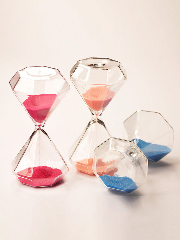 3/5 Minutes Sandglass Minuterie de cuisine Crystal Hourglass Craft Ornement cadeau Décoration intérieure