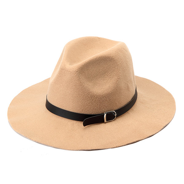 Tan Bowler Straw Fedora Hat 