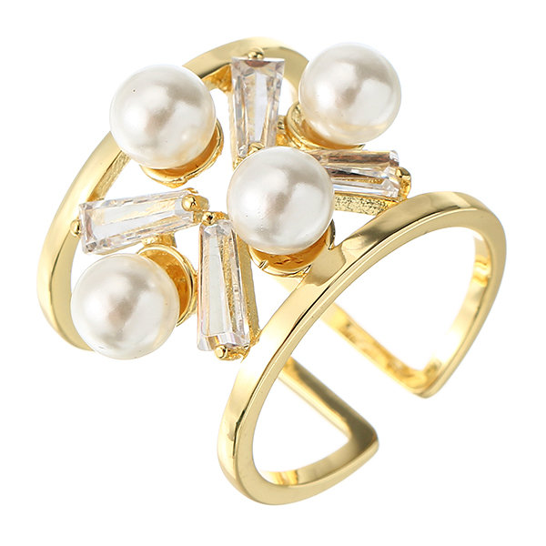 JASSY Fashion Zirkonia Perlen Ring