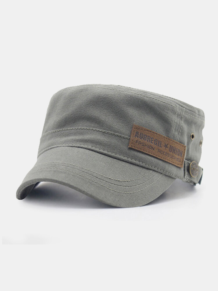 

Unisex Cotton Solid Color Casual Retro Outdoor Sunshade Military Hat Army Hat Peaked Cap, Khaki;gray