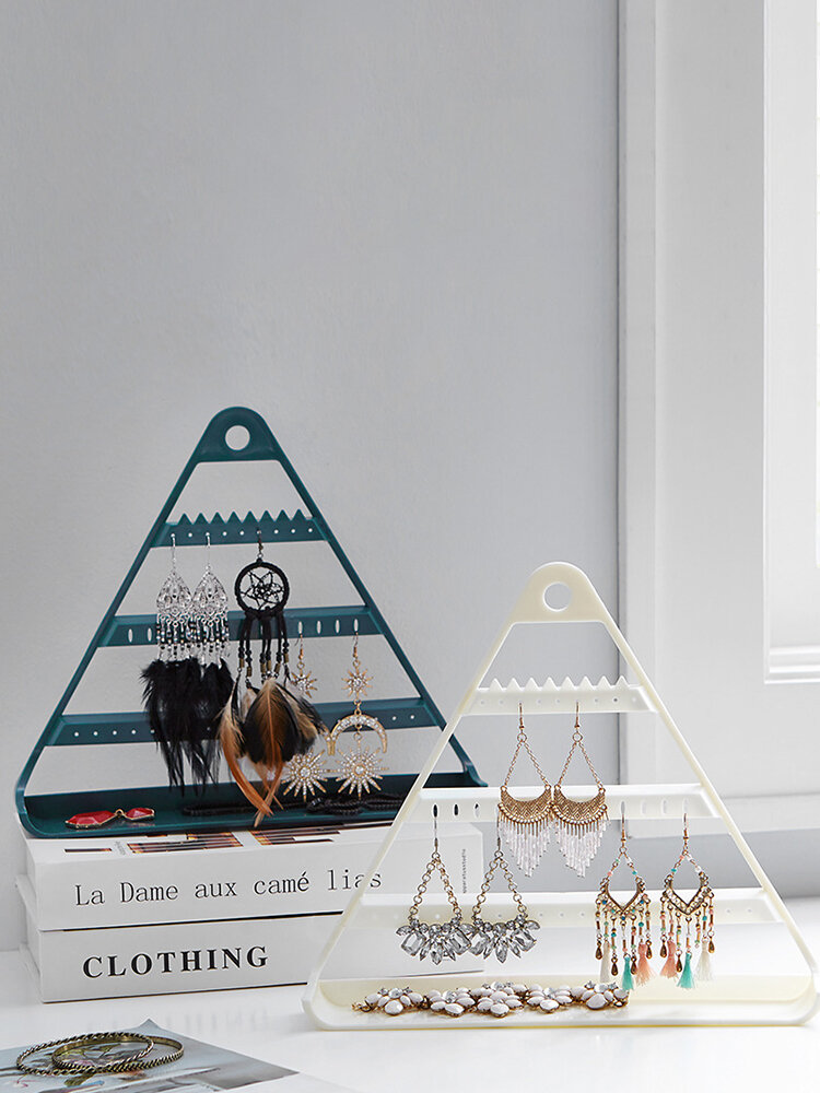 Earrings Ring Bracelet Jewelry Organizer Display Hanger Solid Color Triangle Jewelry Show Display Holder Organizer Stand