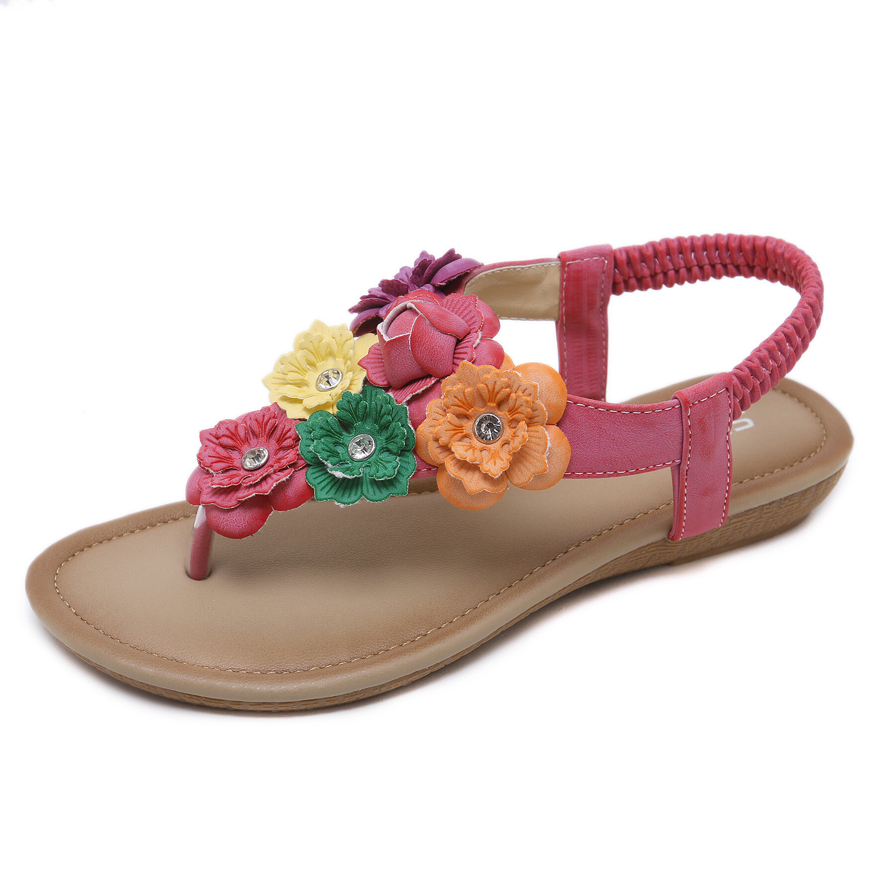 High-quality Colorful Flower Clip Toe Summer Beach Casual Sandals - NewChic