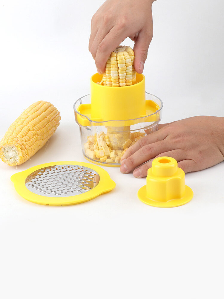 

1Pc Stainless Steel Corn Peeler Household Corn Thresher Multifunctional Corn Planer Kitchen Gadget, Yellow