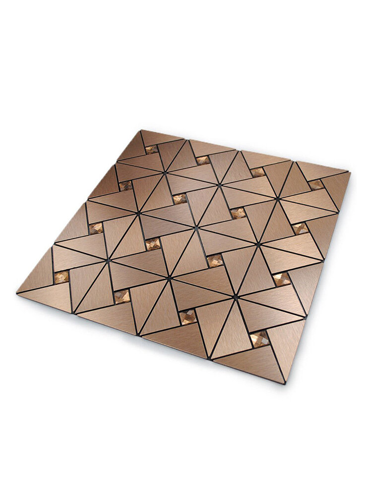 30x30Cm Aluminum Tile Self Adhesive Wallpaper Kitchen Backsplash Sticker Decor