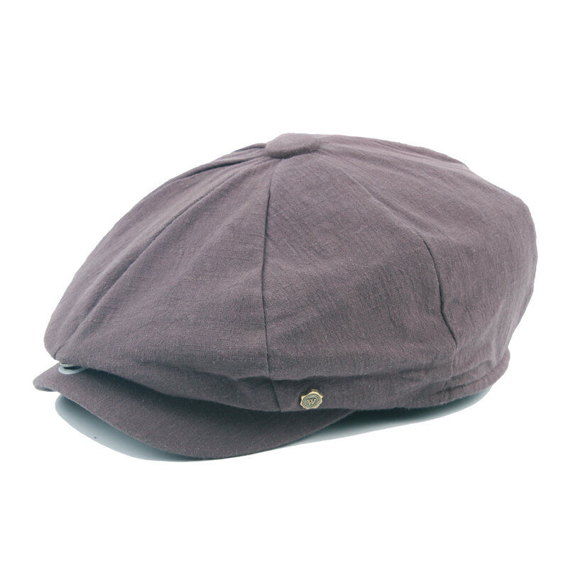 

Mens Unisex Cotton British Style Beret Hats Casual Vintage Solid Painter Forward Caps, Black;beige;dark grey