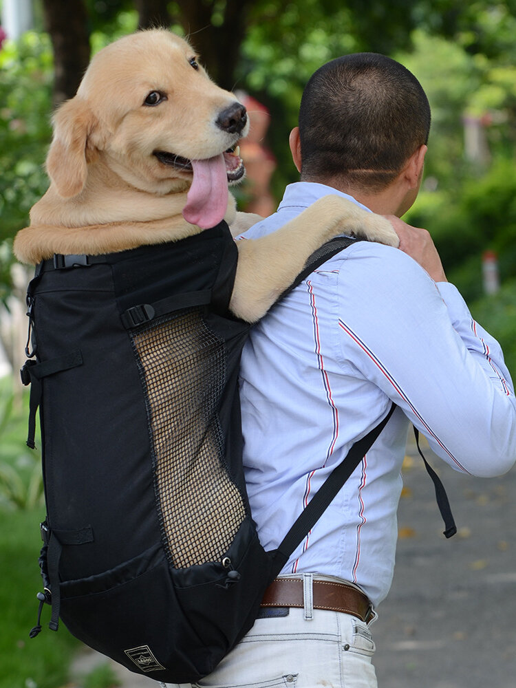 Pet Shoulder Traveller Rucksack Dog Outcrop Belüftung Atmungsaktiver waschbarer Fahrrad-Outdoor-Rucksack