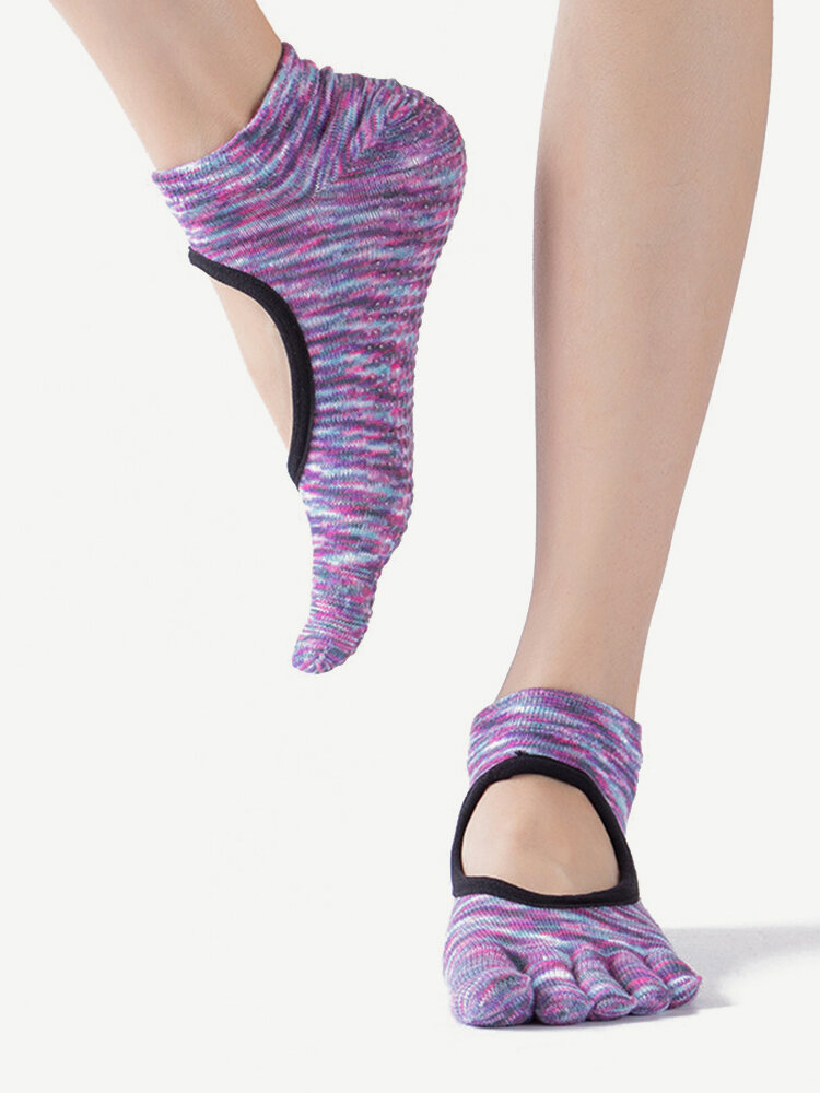 Women Five Toes Bare Feet Professional Yoga Non Slip Dance Socks