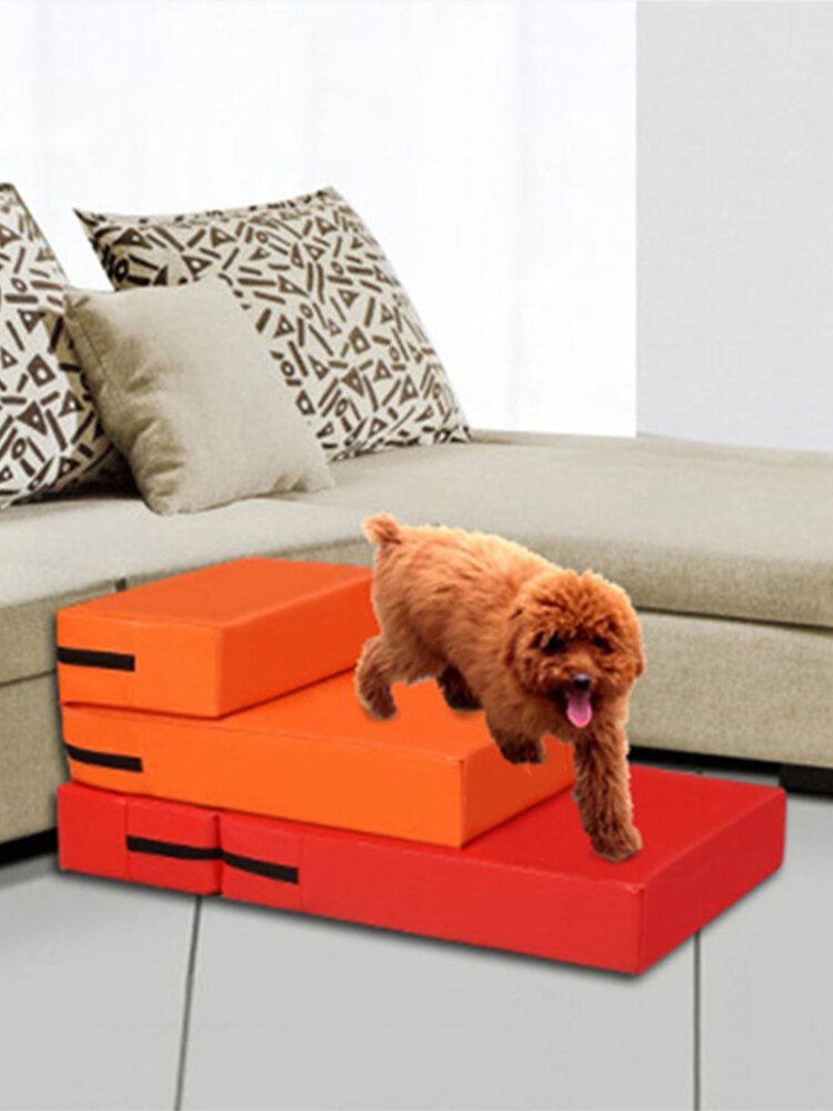 كلب من طبقتين قابل للطي درج خطوة حصيرة سرير قابل للفصل وقابل للغسل درج الجلد