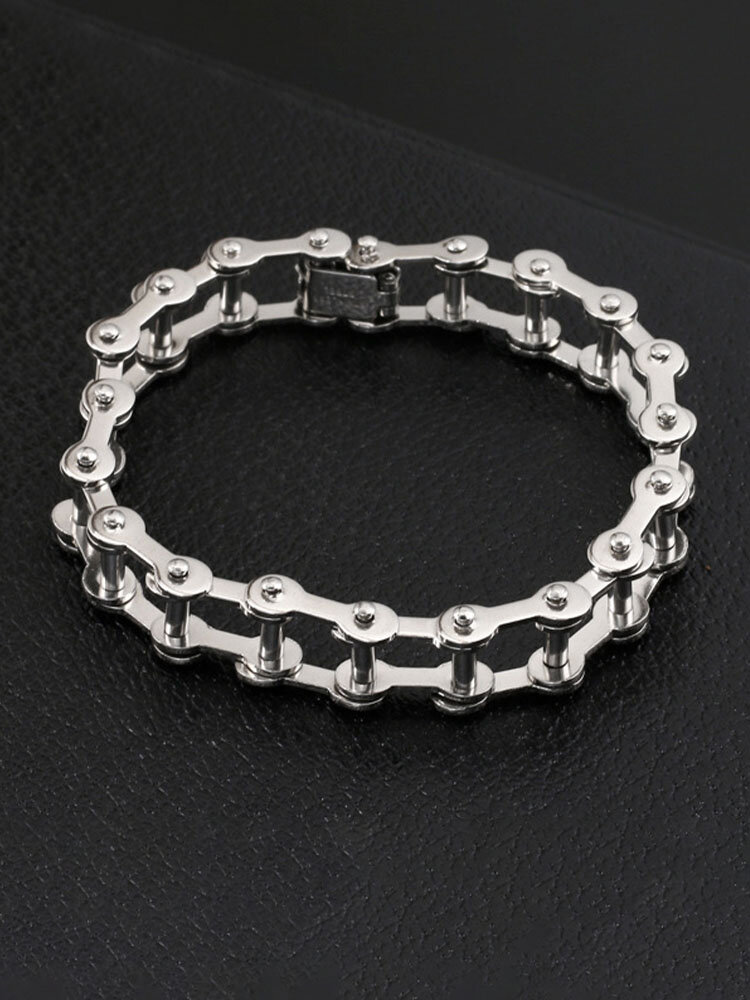 Trendy Personality Bicycle Chain Shape Stainless Steel Bracelet
