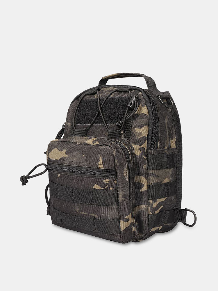 Men's Oxford Cloth 600D Encrypted Camouflage Crossbody Bag Single Shoulder Bag Outdoor Bag Messenger Bag Tactical Small Chest Bag