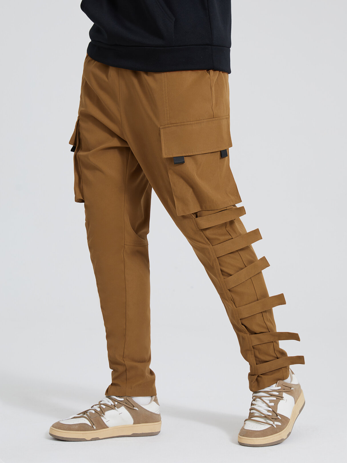 Men Plain Velcro Cargo Pants