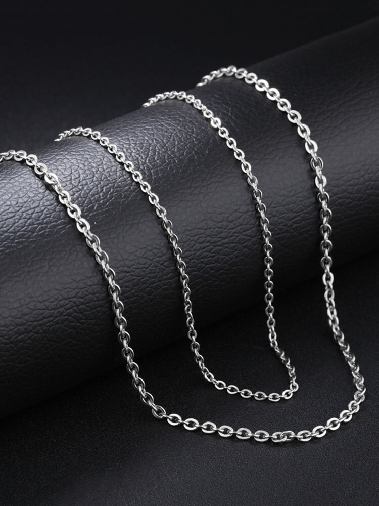 Trendy Single Chain Collocation Accessories Titanium Steel Necklace