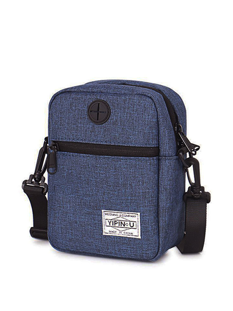 Men Canvas Mini Waterproof Multi-Function Phone Bag Outdoor Crossbody Bag