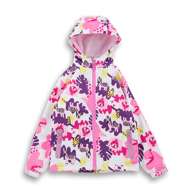 

Girls Raincoat Waterproof Floral Print Trench Coat For 4Y-13Y, 1;2;3