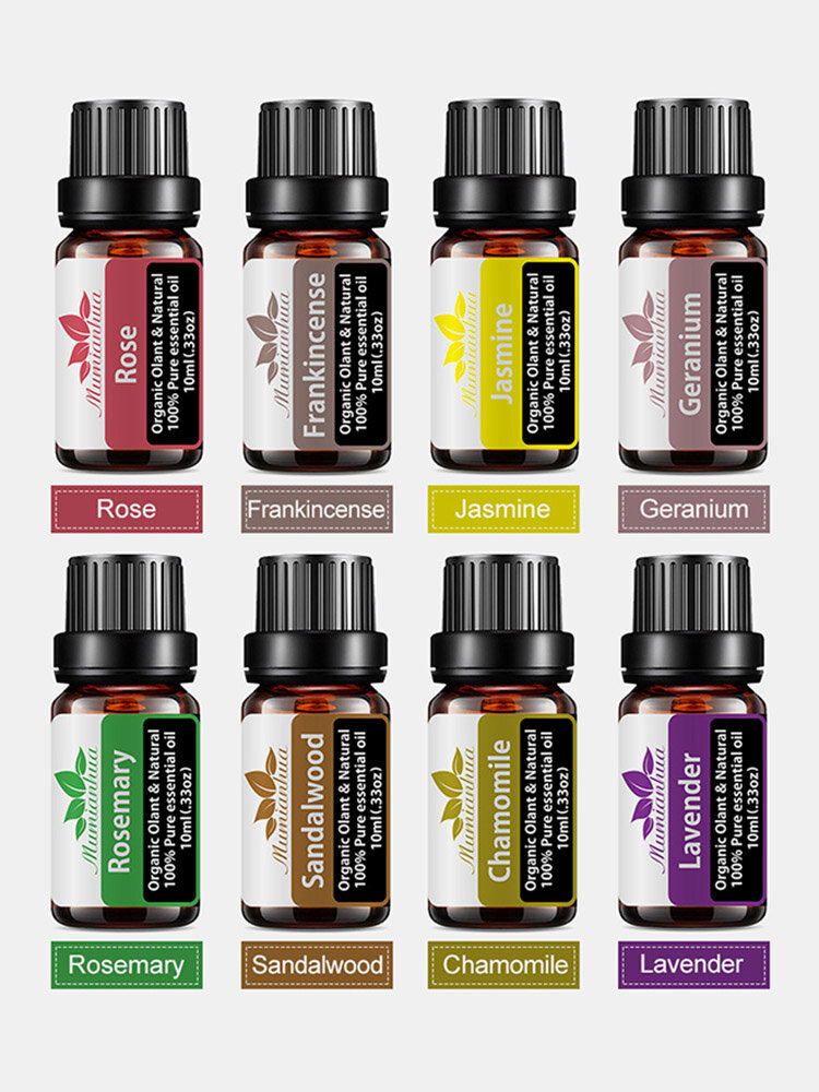 8 Pcs/Set Lavender Plant Essential Oil Humidifier Diffuser Massage Aromatherapy SPA Skin Care Essent