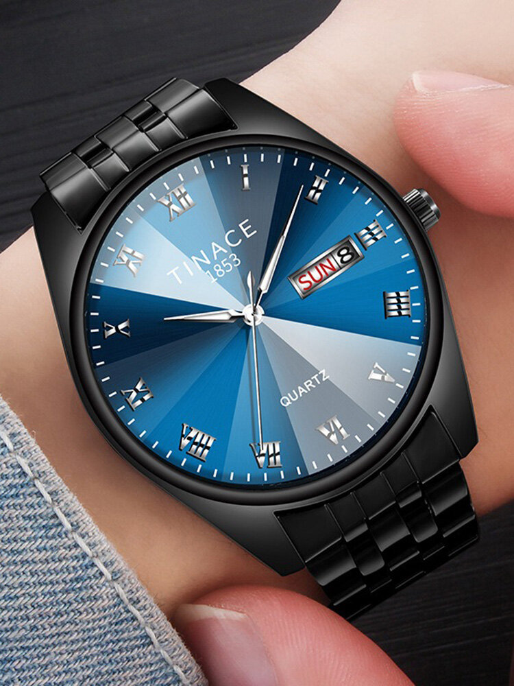 Business Style Luminous Quartz Watch Waterproof Men Waist Watch Simple Style Watch
