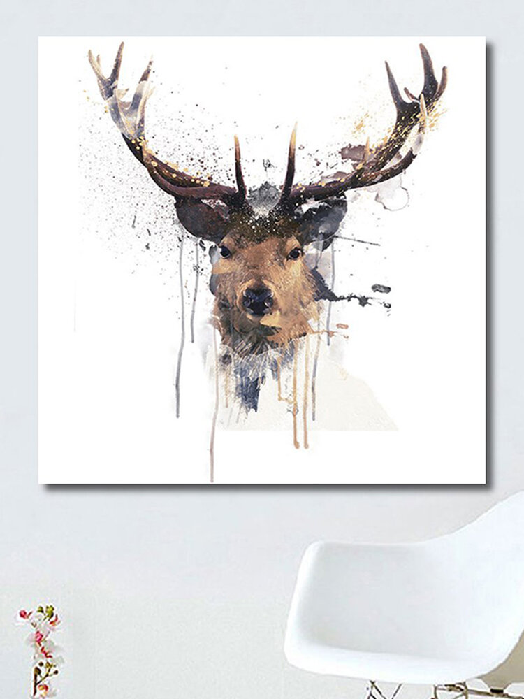 

Abstract Elk Head Canvas Painting Wall Art Bedroom Living Room Home Decor