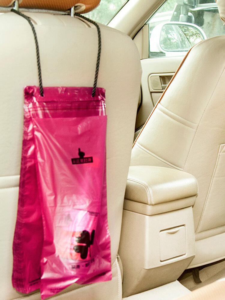 حقيبة معلقة للسيارة PE تحميل وزن 1500 جرام أكياس قمامة قابلة للإغلاق