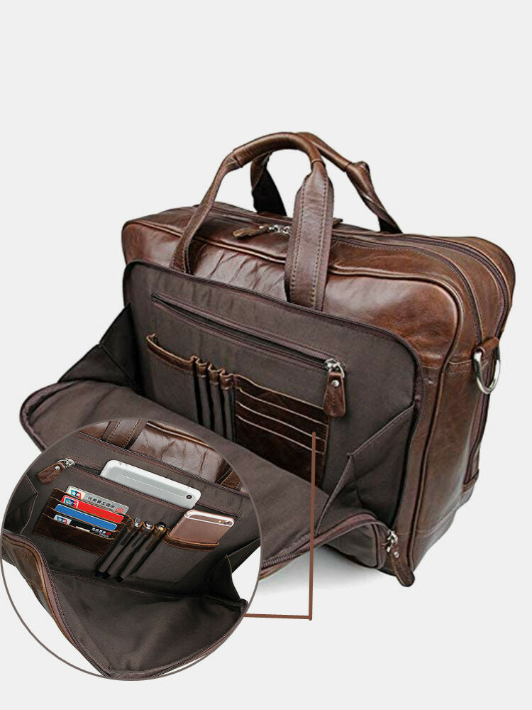 

Men Multi-pocket Multifunction Splashproof 15.6 Inch Laptop Bags Briefcases Crossbody Bag Handbag, Black;brown;coffee