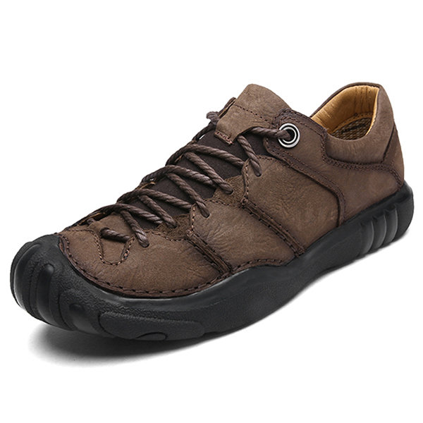 

Men Cow Leather Anti-collision Wear-resistant Outdoor Casual Shoes, Black;brown;khaki