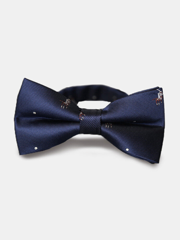 

Men Polyester Cotton Cartoon Feather Calico Pattern Jacquard Bowknot Formal Suit Banquet Bow Tie