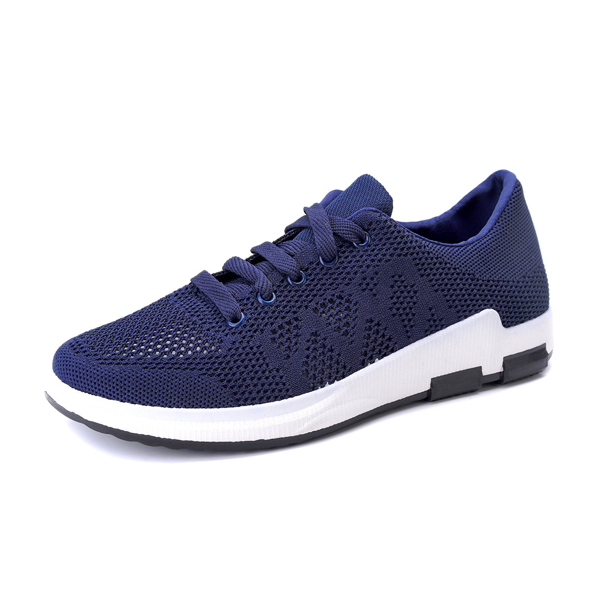 Fashion Men Knitted Fabric Lace Up Running Shoes Casual Walking ...