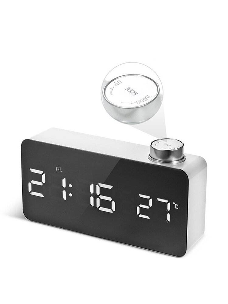 Digital LED Mirror Alarm Clock 12H / 24H Display Luminanza regolabile Funzione Snooze