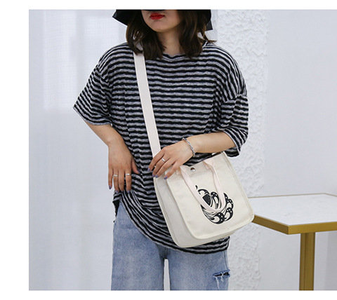 New Original Single Korea Dongdaemun Harajuku Style Canvas Bag Female Shoulder Slung Portable Small Bag