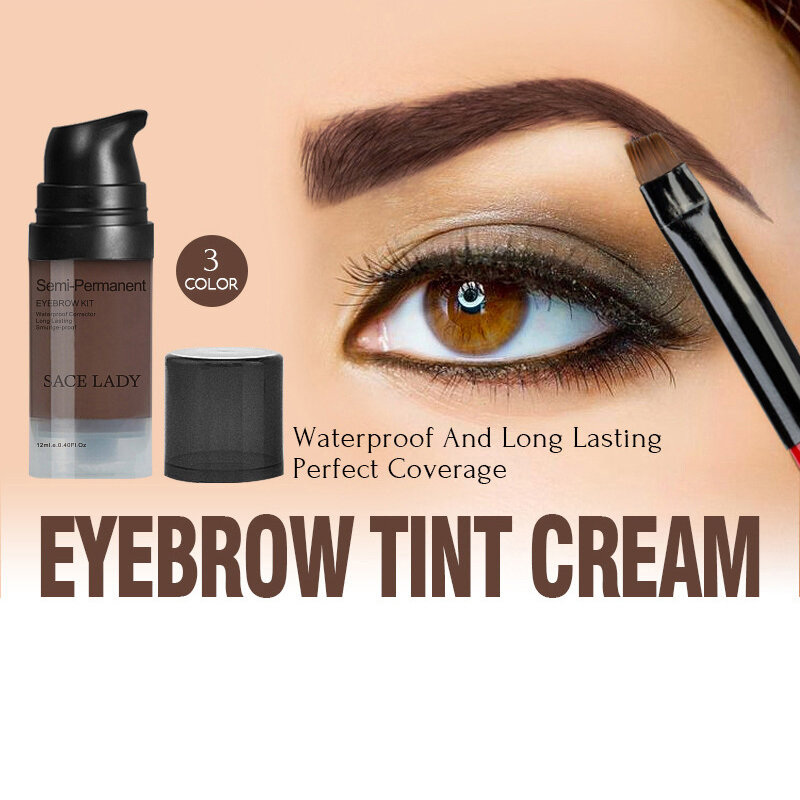 Eyebrow Gel 12ML Waterproof Lasting Eyebrow Tint With Brush Eye Makeup Cosmetic