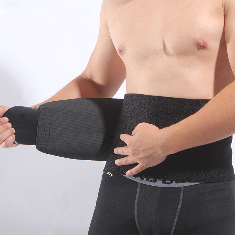 

Men Adjustable Waist Support High Elasticity Breathable Sport Fitness Body Shaper Belly Belt, Black
