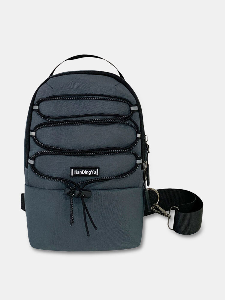 Men Casual Large Capacity Multi-Carry Oxford Crossbody Bag Chest Bag