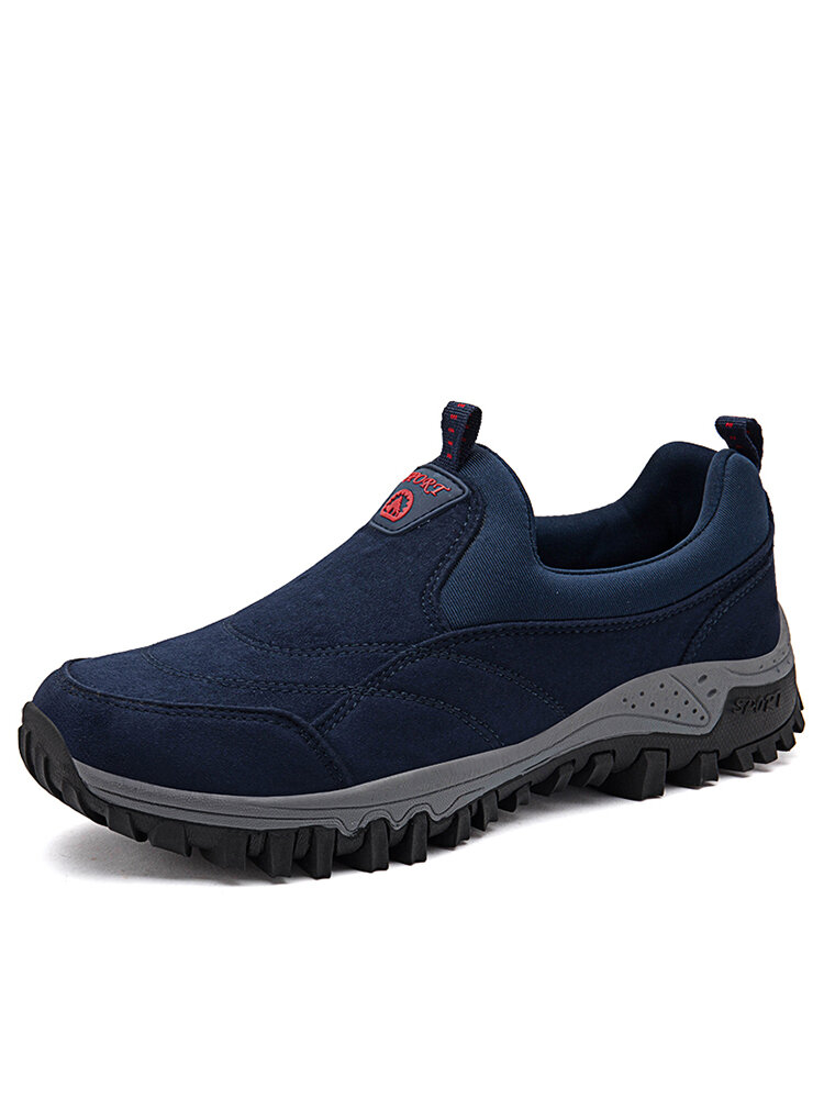 Men Suede Non Slip Outdoor Soft Sole Casual Hiking Sneakers