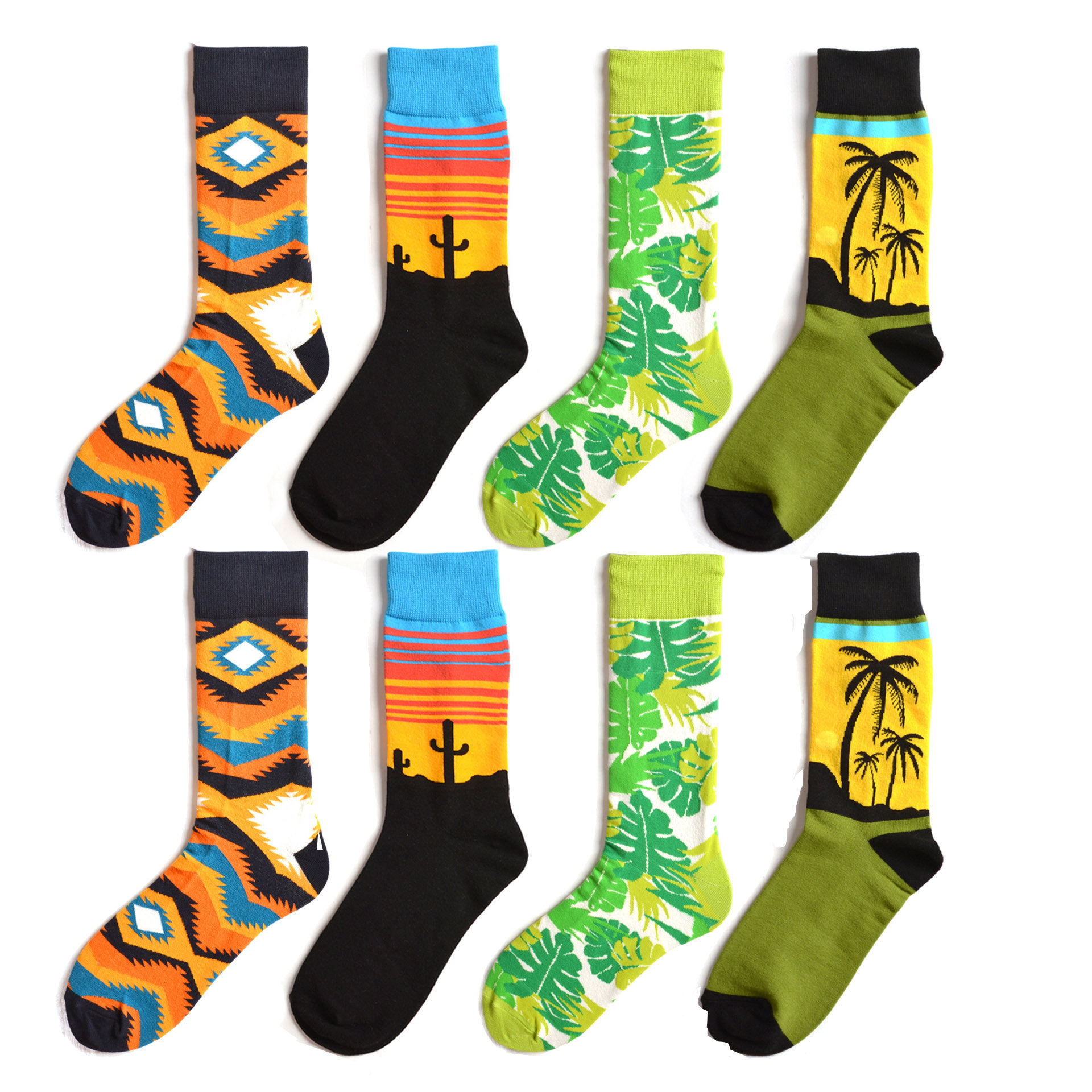 

Men's Women's Coco Cactus Pattern Cotton Tube Socks Casual Cozy Socks, #01;#02;#03;#04