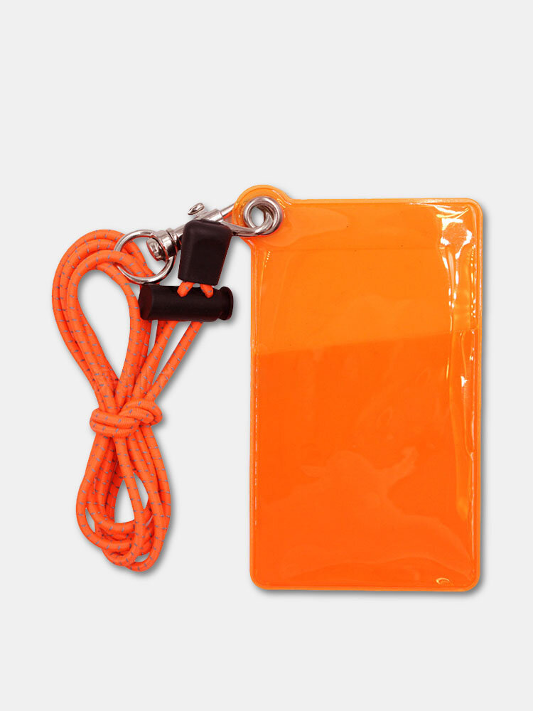 Men PVC Candy Color Translucent Waterproof Card Holder Card Bag