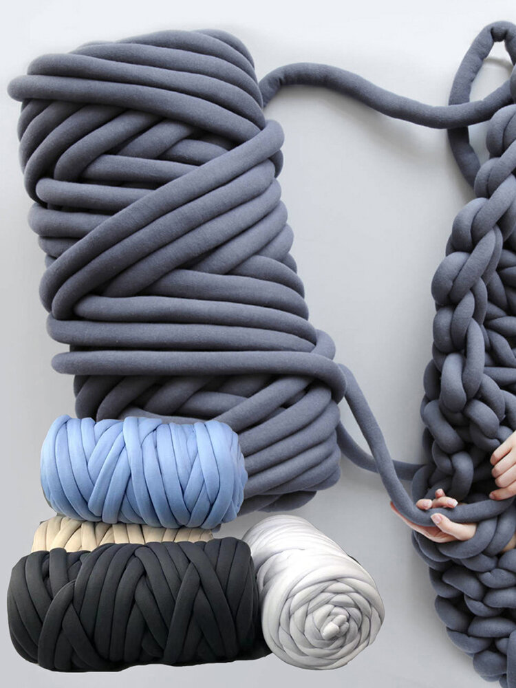 500g Chunky Yarn DIY Knitting Thick Blanket Coarse Lint-free Machine Washable Throw Crochet Yarn