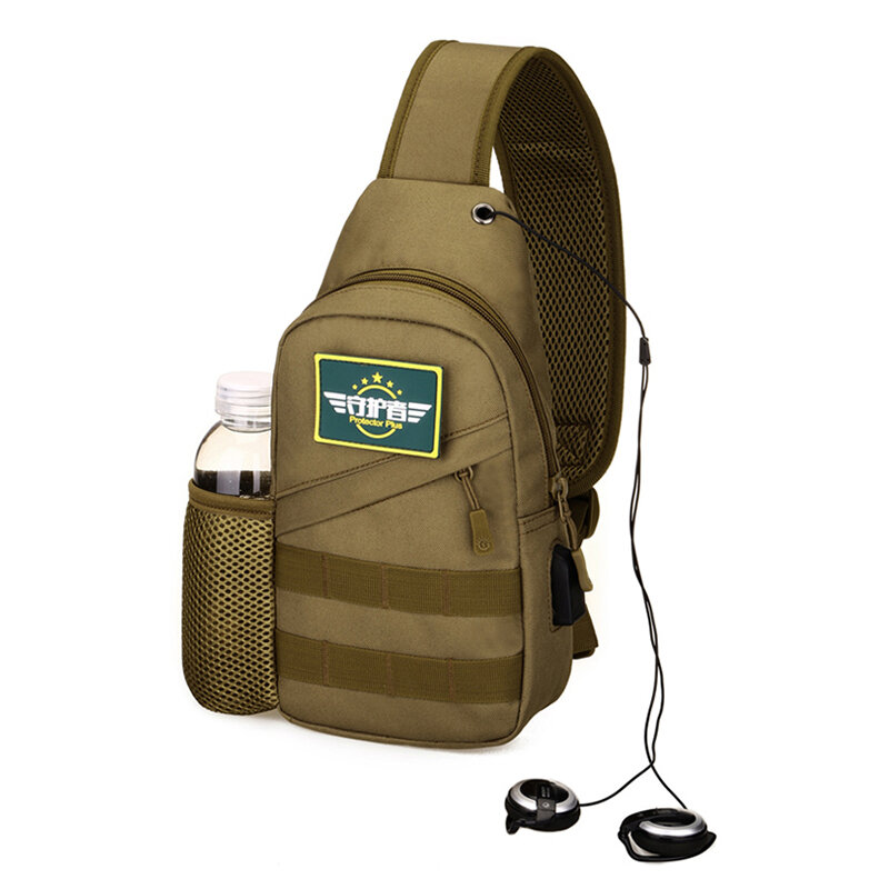 

Men Waterproof USB Charging Multi-functional Crossbody Bag Tactical Bag, 01;02;03;04;05;06