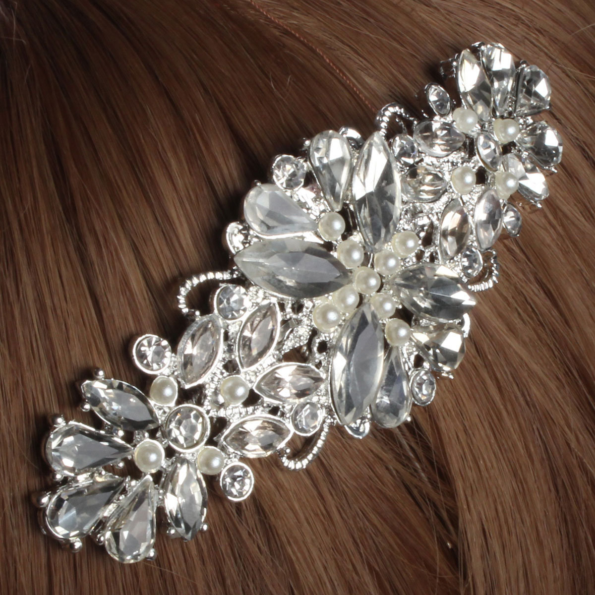 Bride Wedding Artificial Crystal Rhinestone Hair Clip Comb Hairpin Bridal Headpiece