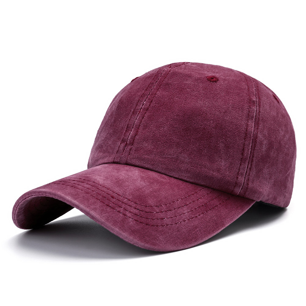Mens Women Solid Washed Cotton Baseball Cap Funny Hat Sunshade Sport Summer Hats