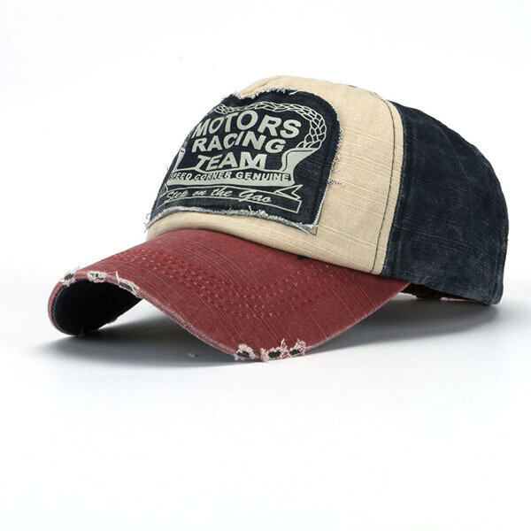 

Unisex Patch Colorblock Cap Washable Old Baseball Cap Breathable Cotton Sun Hat, #01;#02;#03;#04;#05