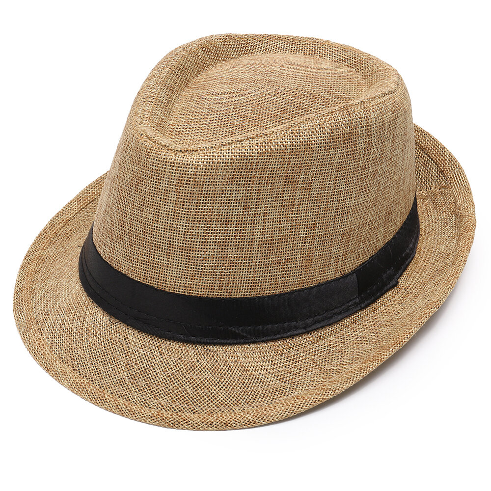 

Men Women Summer Paper Knited Sunscreen Jazz Cap Outdoor Casual Travel Breathable Hat, Khaki;black;red wine;light grey;light brown;dark gray;dark brown